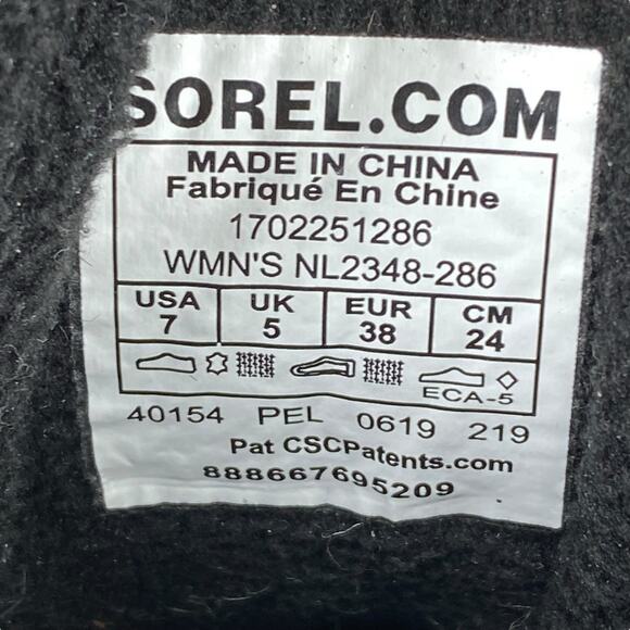 Sorel Women's Slimpack Tan Leather Lace II Duck Boot Size US 7 - Picture 10 of 10